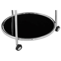 Novo Round Silver Finish Trolley Home Luxe Interior