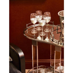 Oria Drinks Trolley in Metallic Frame Home Luxe Interior