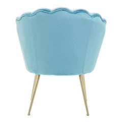 Ovala Aqua Velvet Scalloped Chair Home Luxe Interior