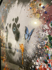 Paintsplash Panda Wall Art Mirror Frame 85Cm X 85Cm