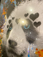 Paintsplash Panda Wall Art Mirror Frame 85Cm X 85Cm