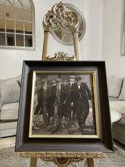 Peaky Blinders Black & White Wall Art Alpha Black Frame 55Cm X 55Cm