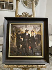 Peaky Blinders Colour Wall Art Alpha Black Frame 55Cm X 55CM