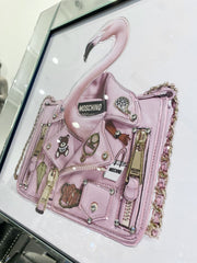 Pink Flamingo Moschino Handbag Wall Art Mirror Frame