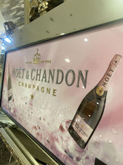 Pink Moet & Chandon Wall Art Mirror Frame