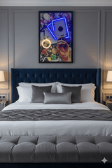 Playing Cards Neon LED Wall Art - 40x60cm Poker Game Room Decor USB