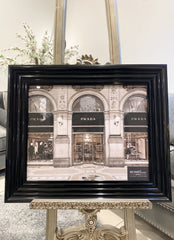 Prada Shop Front Wall Art Black Frame