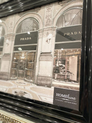 Prada Shop Front Wall Art Black Frame