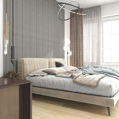 Premium Grey Oak Acoustic Slat Wall Panel by Home Luxe Interior
