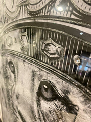 Queen Of Hearts Lioness Wall Art Chrome Step Frame 90Cm X 70Cm