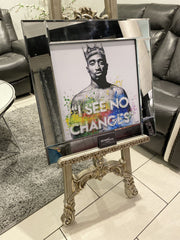 Rap Artist 2 Pac Multicolor Wall Art Mirror Frame