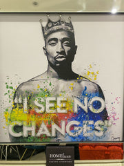 Rap Artist 2 Pac Multicolor Wall Art Mirror Frame