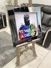 Rap Artist Biggy Multicolor Wall Art Mirror Frame