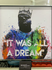 Rap Artist Biggy Multicolor Wall Art Mirror Frame