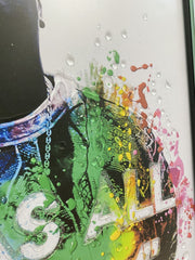 Rap Artist Biggy Multicolor Wall Art Mirror Frame