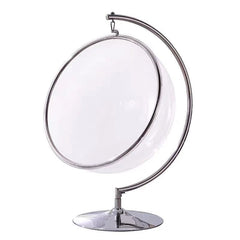 Retro Hanging Bubble Chair With Grey Cushions