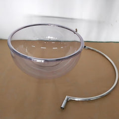 Retro Hanging Bubble Chair With Yellow Cushions