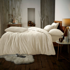 Ribbed Supersoft Duvet Set With Pillowcases