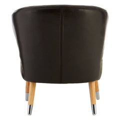 Richy Black Faux Leather Wingback Armchair | Home Luxe Interior
