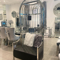 Rizon Cage Design Chair Silver