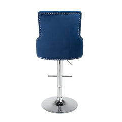 Rocco Brush Velvet Gas Lift Barstool