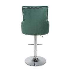 Rocco Brush Velvet Gas Lift Barstool