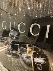Rolls Royce Golden Gucci Wall Art Chrome Frame