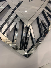 Roman Style Heart Shape Mirror Clock 77cm