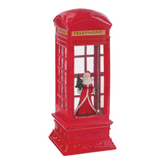 Santa Sparkling LED Telephone Box Battery Operated