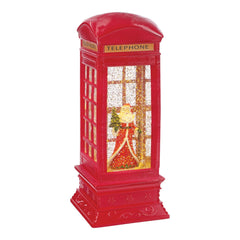 Santa Sparkling LED Telephone Box Battery Operated