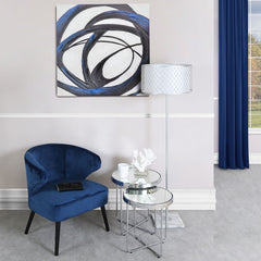 Set Of 2 Alexa Mirror Round End Tables