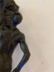 Set Of 2 Antique Brown Climbing Man Décor