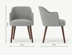 Set Of 2 Swinto Carver Dining Chairs Mountain Grey