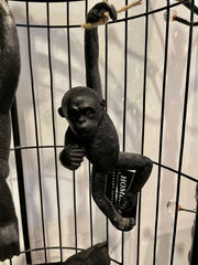 Set Of 3 Hanging Monkeys Black Ornament Decor