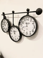 Set Of 3 Wall Clocks On Bar