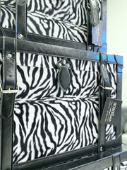 Set Of 3 Zebra Animal Print Storage Trunks
