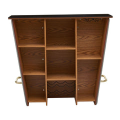 Seville Bar And Grey Velvet Stools Set