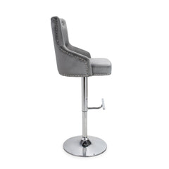 Rocco Brush Velvet Gas Lift Barstool