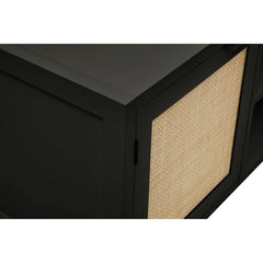 Sherman Black Wood Media Unit - Home Luxe Interior