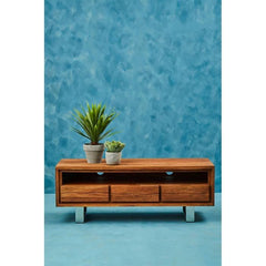 Simla Acacia Three Drawer Media Unit - Home Luxe Interior
