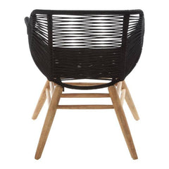 Sisal Black Rope Armchair - Home Luxe Interior