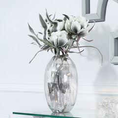 Small Silver Glass Vase