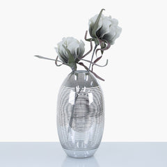 Small Silver Glass Vase