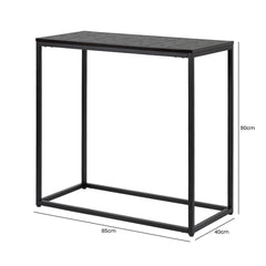 Solenn Semicircle Design Black Console Table