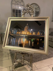 St Pauls Catherdral Nightview Wall Art Mirror Frame 90Cm X 70Cm