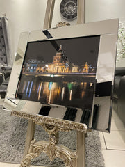 St Pauls Catherdral Nightview Wall Art Mirror Frame