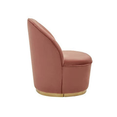 Tamra Dusty Pink Velvet Gold Base Chair Home Luxe Interior