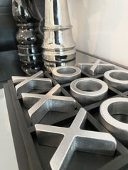 Tic-Tac-Toe Game Black Silver24cm