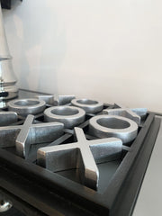 Tic-Tac-Toe Game Black Silver24cm
