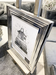 Tom Ford Designer Books & Starbucks Wall Art Chrome Frame